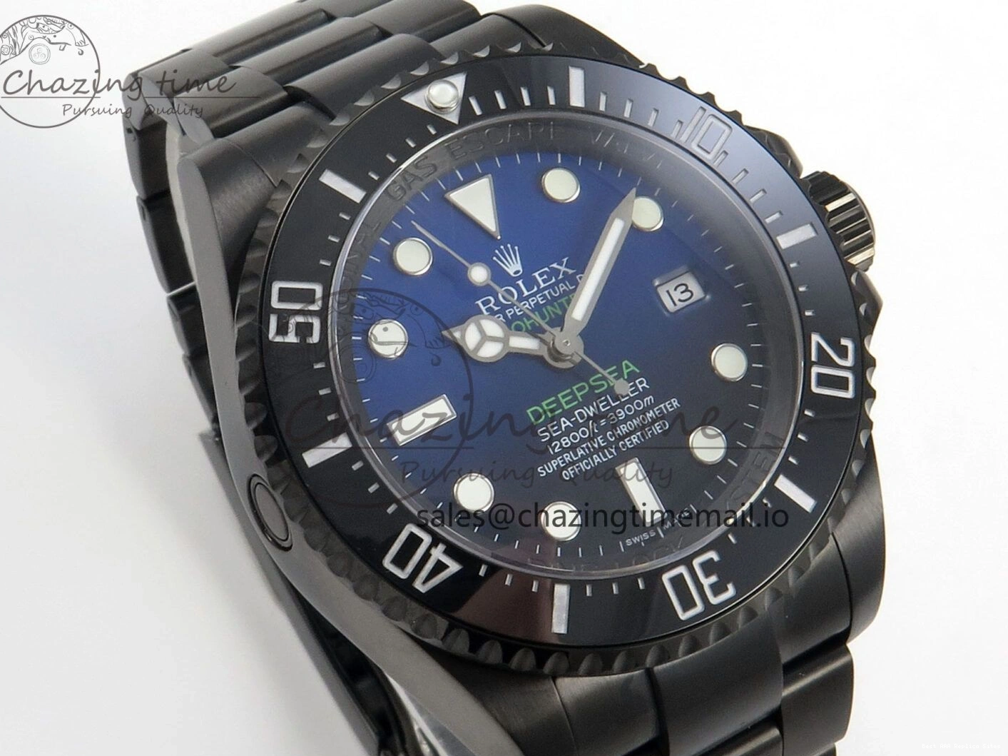Best AAA Replica Sites Bracelet Ombre Edition 126660 Sea-Dweller 108 DLC Dial Blacken Blue Best 1:1 Durable On SH GMF 1227